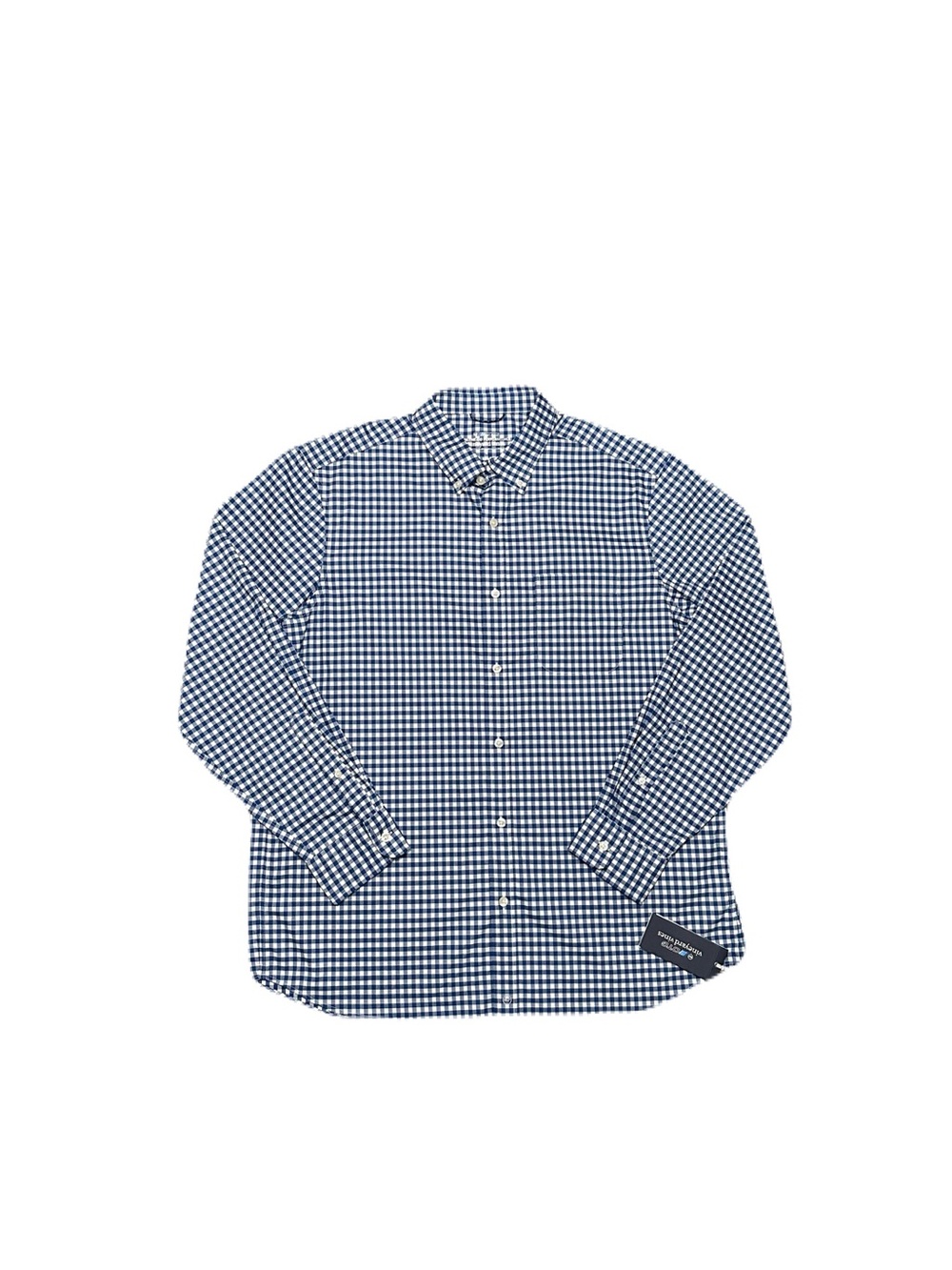 Vineyard Vines Blue Bay Gingham On-The-Go Performance Shirt BRRR Mens Large NWT